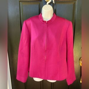 LOUBEN Rasberry colored zippered jacket.  Size: 16